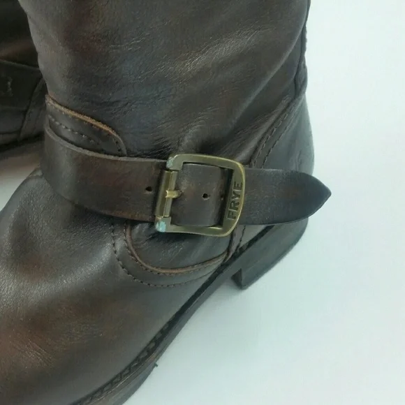 FRYE l Veronica Slouch Dark Brown Boots - Picture 8 of 8